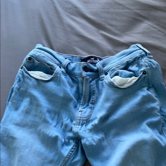 Baby Blue Hollister Ripped Jeans W 29 L 30 - Picture 3 of 4